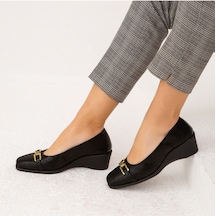 Relax Anatomic Kadın Hakiki Deri Siyah Comfort Ayakkabı 611 E6156-123 Byn Ayk Y22 Black Siyah
