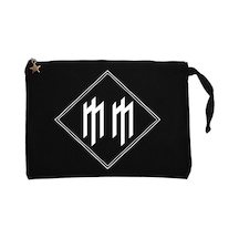 Marilyn Manson Sqqare Siyah Clutch Astarlı Cüzdan / El Çantası Siyah