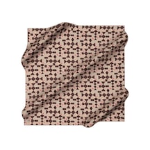 Aker Kahverengi 90x90 İpek Krep Saten Eşarp