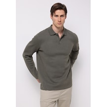 Colins Regular Fit Polo Yaka Jakarlı Erkek Yeşil Kazak Cl1076234 Q1.v2 Kha Haki Colins Regular Fit Polo Yaka Jakarlı Erkek Yeşil Kazak Cl1076234 Q1.v2 Kha Haki