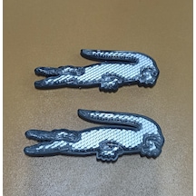 Timsah Şekilli Beyaz Renk Reflektör Yapışkanlı 2 Adet Plastik