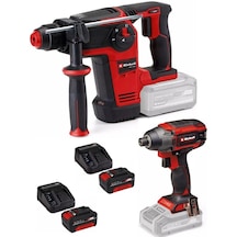 Einhell TP-HD 18/26 Li Bl Akülü Pnömatik Matkap + TP-CI 18/220 Li Bl Vidalama 2x4.0AH Akülü Kömürsüz Set