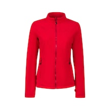 2as Cara Kadın Tam Fermuarlı İnce Polar Sweatshirt Kırmızı