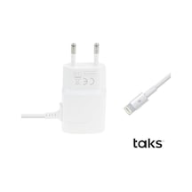 Taks Lightning Kablolu 1A Seyahat Şarj Cihazı Beyaz