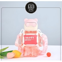 Lüks Renkli Akrilik Askılı Matara Suluk 1000ml