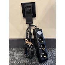 Uzatma Kablosu 3,lü 3m Düğmeli İnce Fiş Dar Alanlarda Kullanılır