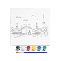 Ramazan Desenli Tuval Etkinlik Boyama Ramazan Süsleri, Ramazan Süsü, Ramazan Süslemeleri 20-20 Cm Ramazan Dekorasyon