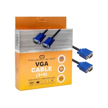 POWERMASTER VGA KABLO 15 PİN 3+6 ERKEK/ERKEK 5M KUTULU