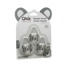 3pcs Koala Askı Şeffaf Askı Yapışkanlı Montaj Bx40 Çok Renkli