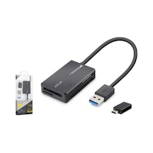 İetop C313 Usb Type-c 3.2 Gen1 All İn One Kart Okuyucu Cf Sd Microsd Ms 5 Gbps Siyah Kdo