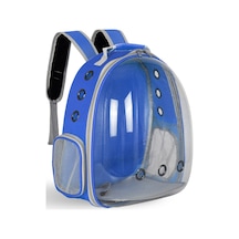 Dışarı Çıkarken Kediler İçin Şeffaf Sırt Çantası Yan Kapısı Olmayan Mavi