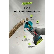 Reschmann R-9908 21V 50MM Profesyonel Şarjlı Dal Budama Makası