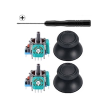 Ps5 Analog Motor Ve Topuz 2+2 Set Ps5 Tornavida Playstation 5 Kol Tamir Seti Yedek Parça Siyah