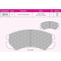 Beser 3674 Ön Fren Balatası Isuzu Tropper 94 00 Opel Frontera Fişsiz 1605848