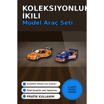 Die-cast Metal 1:32 13 Cm 2001 Nissan Silvia S15 Ve Toyota Supra Araba Seti Bx-313394