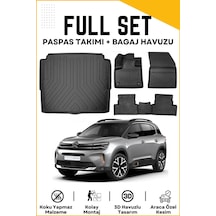 Citroen C5 Aircross 2019 Model Alt Birebir Uyumlu Bagaj Havuzu+paspas Seti