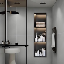 Tr 304 Led Aydınlatmalı Paslanmaz Çelik Duş Nişi - Banyo/mutfak İçin Ağır Hizmet Duvar Girintisi - Kolay Kurulum Genel