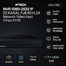 Iptech Nvr 1080-2532 Ip 32 Kanal Full Hd H.264 Network Video Kayıt Cihazı Nvr Hdmı Vga P2p Ip Nvr