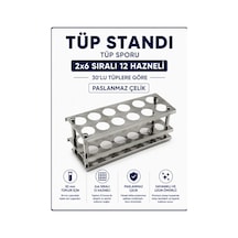 Tüp Standı - Tüp Sporu - 12 Delikli- 30 mm Tüpler İçin Paslanmaz Çelik