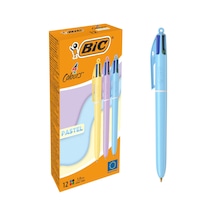 Bic Tükenmez Kalem 4 Colours Pastel 12 Li 517320 Çok Renkli