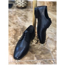 Fosco Deri Erkek Klasik Ayakkabı - Siyah