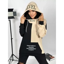 N'at Nam Family Renkli Kapüşonlu Sweatshirt 255532740 Bej