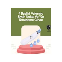 Usb Destekli 4 Başlıklı Siyah Nokta Vakum Cihazı Gözenek Temizleyici Ve Cilt Yenileyici Bakım Alet