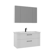 Orka Banyo Dolabı Takım Bari 100 Cm Beyaz Beyaz