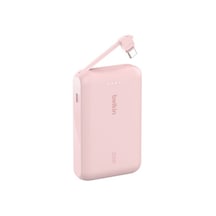 Belkin Boostcharge Powerbank, Type-c Kablolu 10k Pd 20w, Pembe Belkin Boostcharge Powerbank, Type-c Kablolu 10k Pd 20w, Pembe