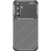 Coverzone Galaxy A15 İle Uyumlu Silikon Kılıf Kamera Korumalı Karbon Tpu Brimstone Ultra Slim Fit Delux Siyah
