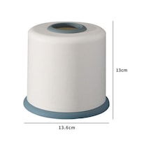 Mavi Plastik Doku Kutusu Yuvarlak Oturma Odası Silindir Ev Tuvalet Rulo Kağıt Saklama Kutusu Rulo Kağıt Rafı Sofra Aksesuarları