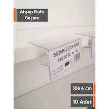 10 Adet Pvc Etiketlik 18 Mm Ahşap Raflar İçin Şeffaf Etiketlik