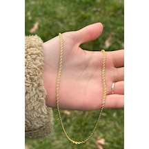 Çgk Çiğdem Gürel Kuyumculuk 14 Ayar 3mm Halat Altın Kolye Gold