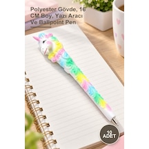 10 Adet Tükenmez Kalem Polyester Gövde, 16 Cm Boy, Yazı Aracı Ve Ballpoint Pen