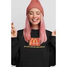 Macklin Unisex Kadın Erkek Cactus Jack Mc Özel Tasarım Baskılı Bisiklet Yaka Sweatshirt Siyah Mck0038 Siyah