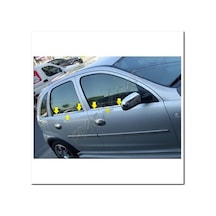 Markadan Opel Corsa C Krom Cam Çıtası 2000-2006 4 Parça  Paslanmaz