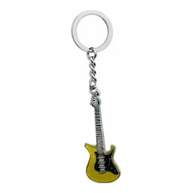 Elektro Gitar Anahtarlık Yağ Yeşili Müzik Temalı Aksesuar