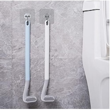 Klozet Fırçası Tuvalet Fırçası Silikon Wc Klozet Mutfak Temizlik Fırçası Kanca Siyah