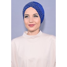 Kadın Tesettür İncili Taşlı Havuz Dış Bone Saks Saks