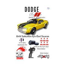 25 Km/h Hız Yapan Dodge Challenger Şarjlı 2.4 Ghz Uzaktan Kumandalı Drift King Araba Sarı