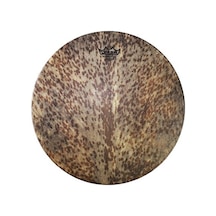 Doğal Deri Djembe 14" - Kahverengi Desenli Açık Mavi