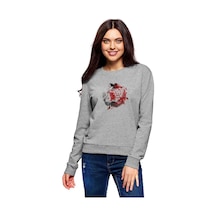 Attack On Titan Alice Madness Returns Baskılı Gri Kadın Sweatshi