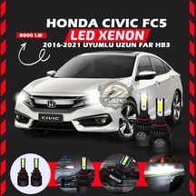 Honda Civic Fc5 2016-2021 Uzun Far Uyumlu Şimşek Etkilii Led Xenon Light Series Hb3