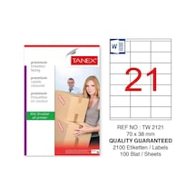 Tanex Tw-2121 Sevkiyat ve Lojistik Etiketi 70x38 mm