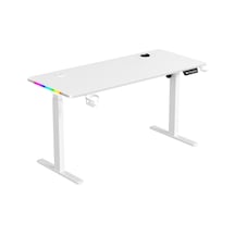 xDrive Rüzgar Yükseklik Ayarlı RGB Oyuncu & Çalışma Masası 140 x 60 Beyaz