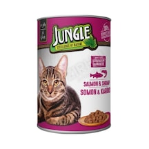 2 Adet Jungle Kedi Konservesi 400 Gr Somonlu Karidesli