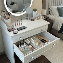 Modüler Organizer Set Takı Aksesuar Düzenleyici Çekmece İçi Makyaj Organizer Kristal 6'lı Açık Kahverengi