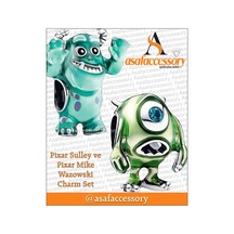 Mike Ve Sulley Set Charm Gümüş