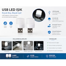 2'li Usb Led Mini Gece Lambası Beyaz
