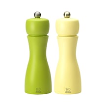 Peugeot Tahiti Tuz ve Karabiber Değirmen Seti 15 CM Yeşil Sarı